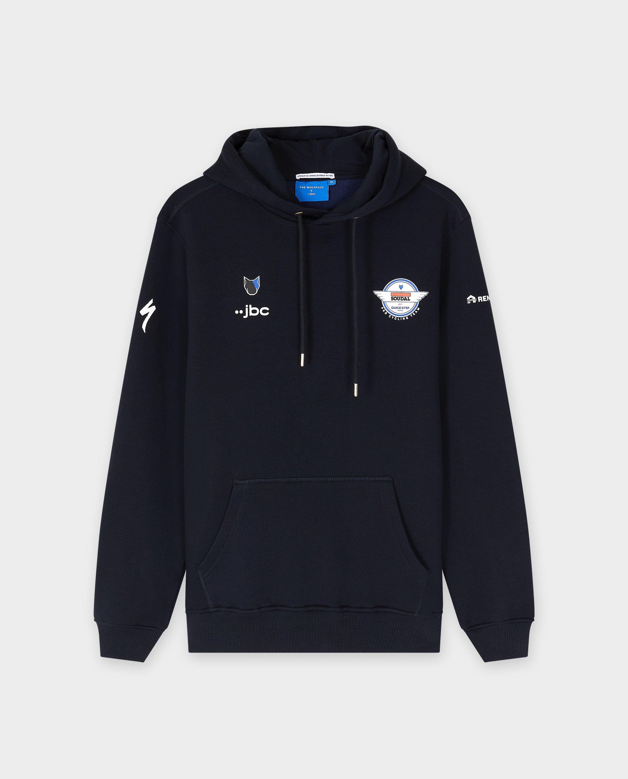 JBC Sponsor kapucnis pulóver The Wolfpack logókkal, sötétkék