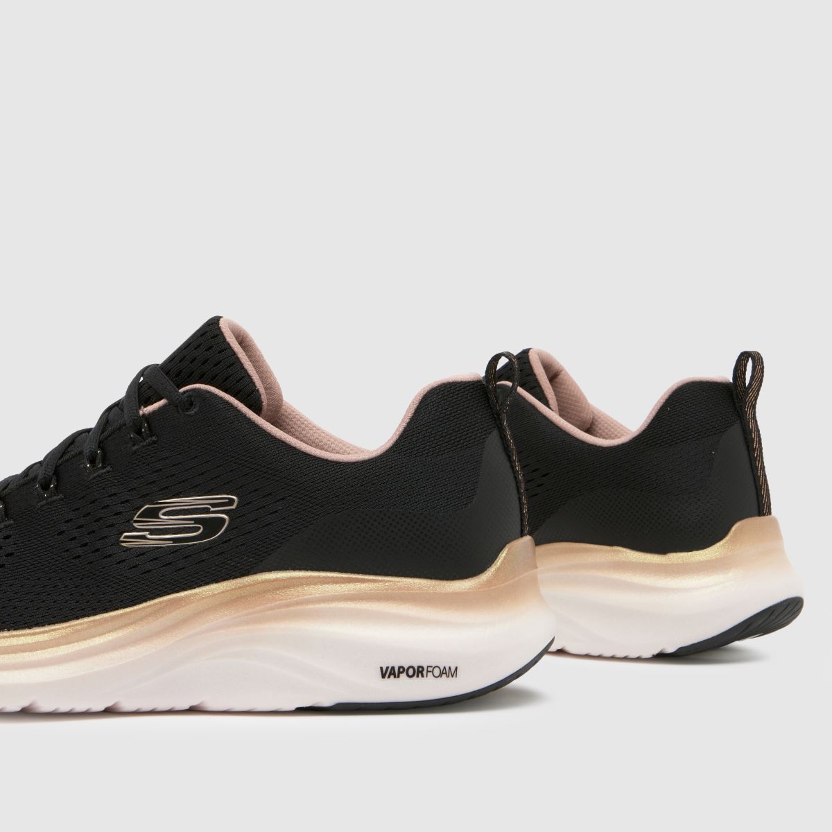 SKECHERS – Svarta, flerfärgade sneakers med ångskum