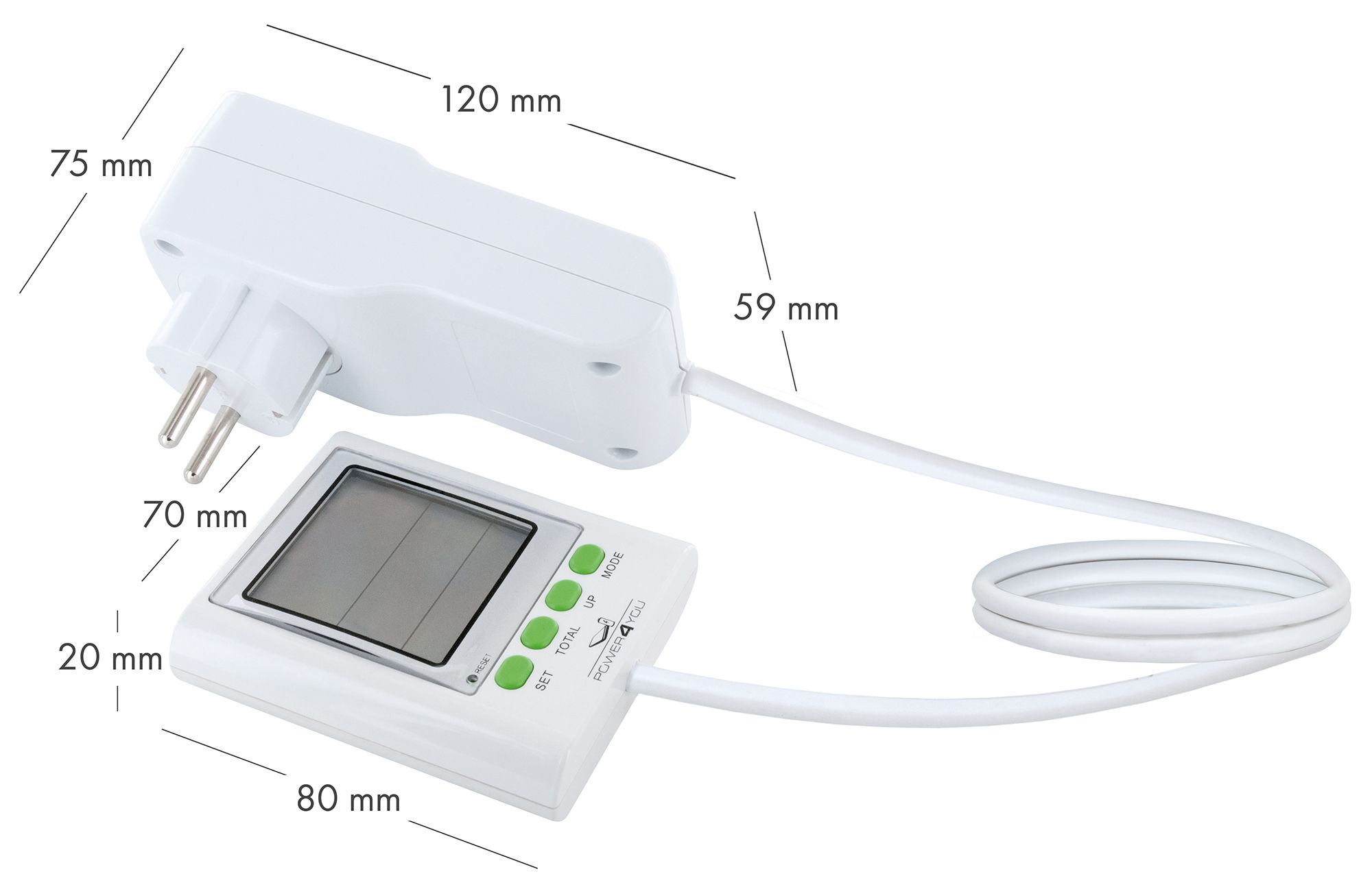 Schwaiger Energiekostenmessgerät mit separatem Display