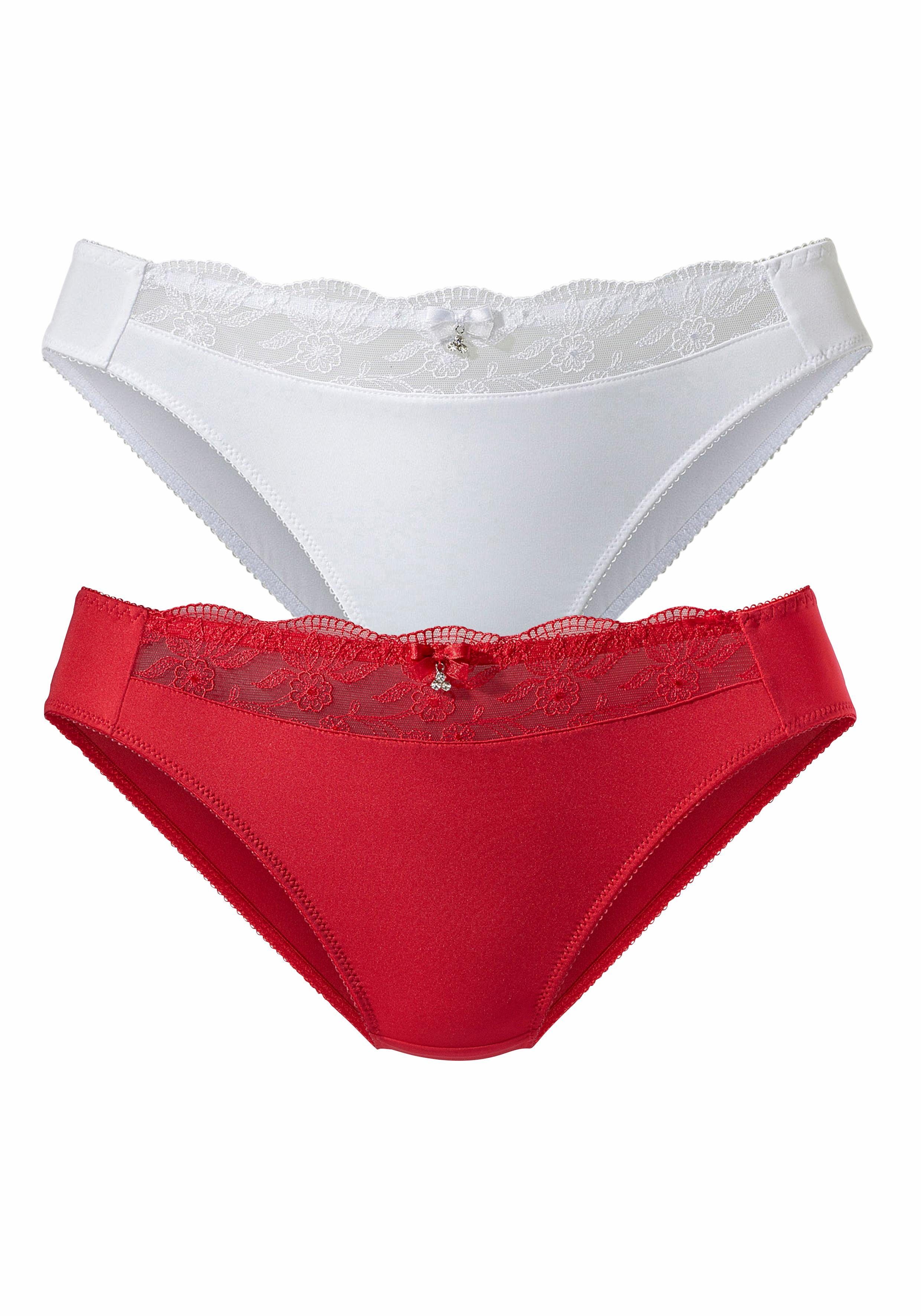 Nuance Slip (Packung, 2-St) mit schöner Stickereispitze