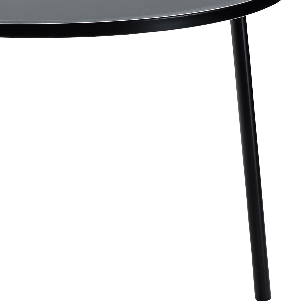 Flacher Beistelltisch aus Metall
