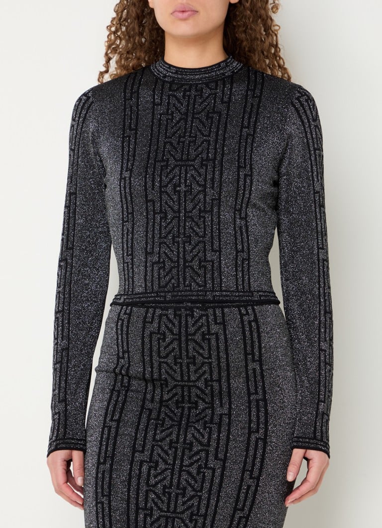 NIKKIE Feni fino pleteni crop top s pletenim uzorkom i lureksom