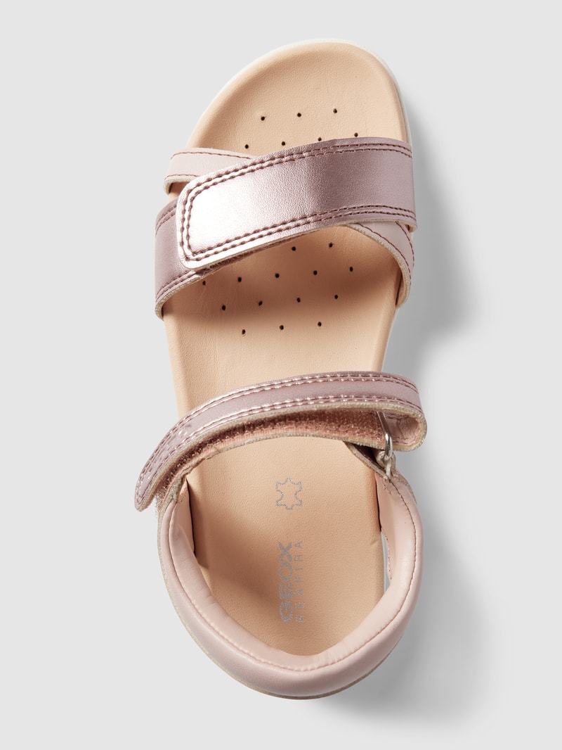 Sandalen im Metallic-Look Modell 'BOREALIS' in rosé
