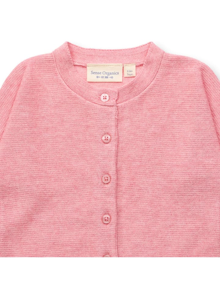Sense Organics Sense Organics Mako Knitted Baby Cardigan Light Pink 80 günstig kaufen