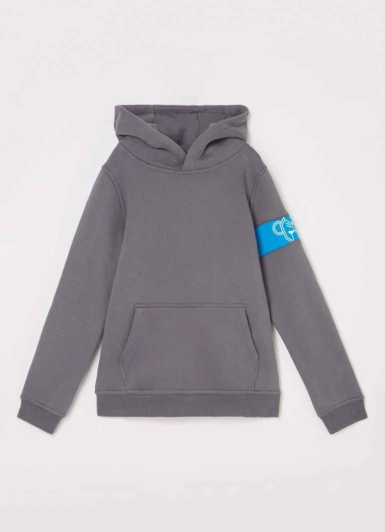 Hanorac negru Bananas Commander cu logo brodat