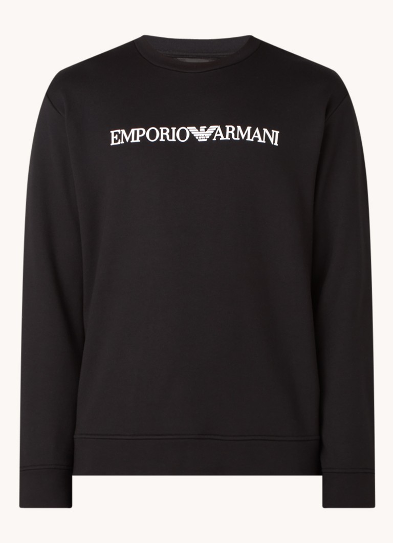 Pulover cu logo-ul Emporio Armani imprimat