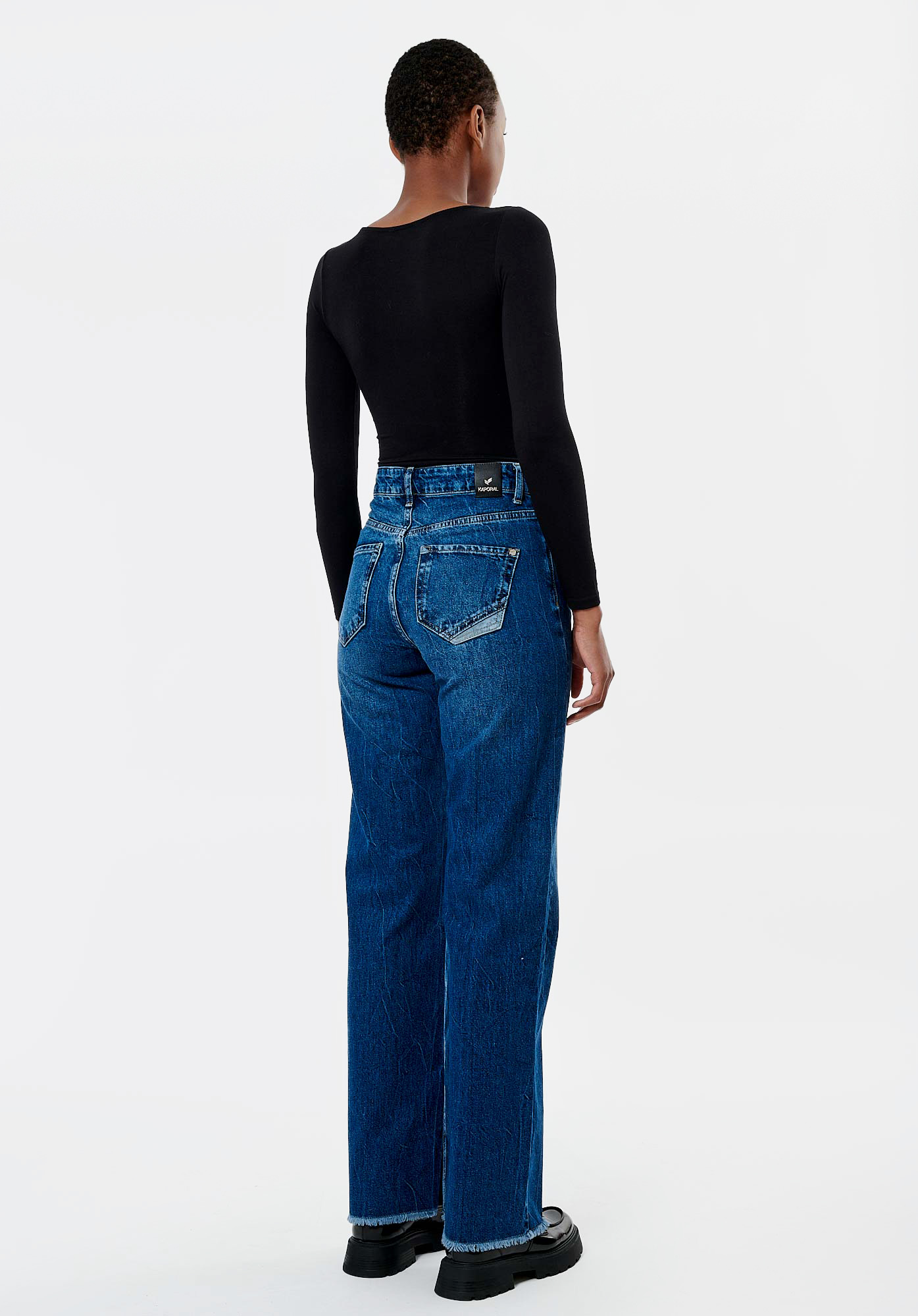 VIOLA  Jean wideleg bleu femme