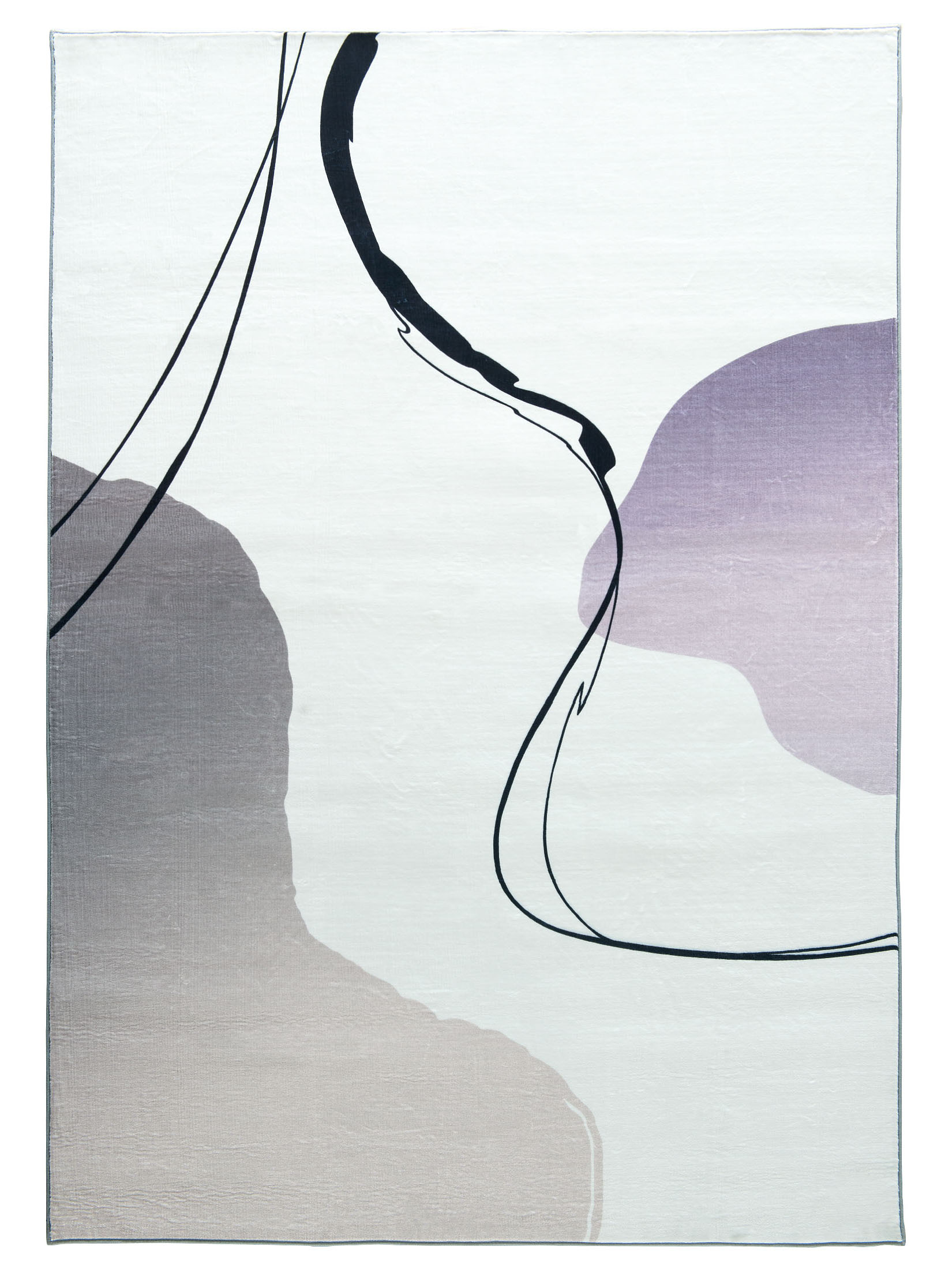 Vallet Moderner Teppich, Lilac Grey