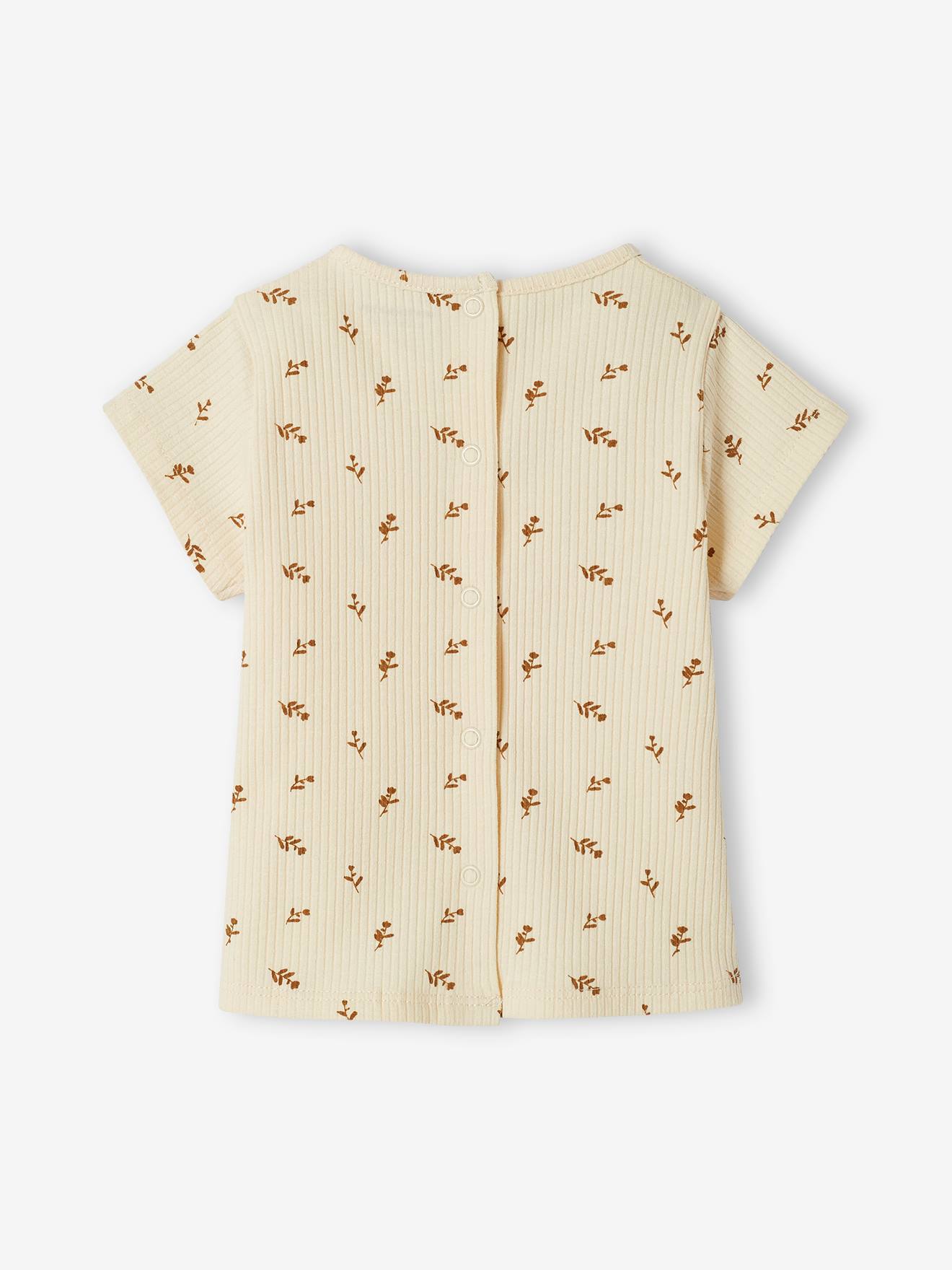 Tee-shirt à côtes bébé écru