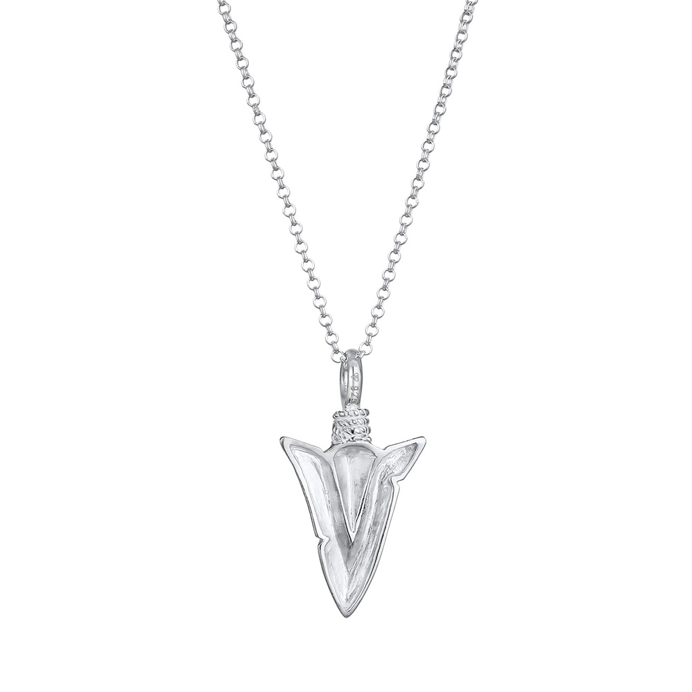 KUZZOI KUZZOI Collier Hommes Pendentif Flèche pointe en Argent Sterling 925 Bijoux