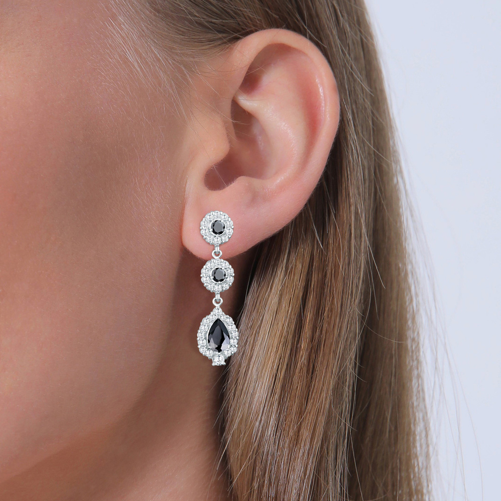 Elli PREMIUM Elli PREMIUM Boucles d'Oreilles Tropfen Ohrhänger Zirkonia 925 Silber Boucles d'oreilles