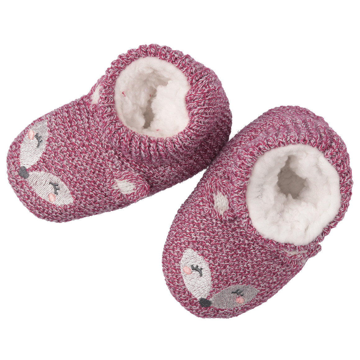 1 Paar Baby Haussocken mit Fuchs-Motiv
