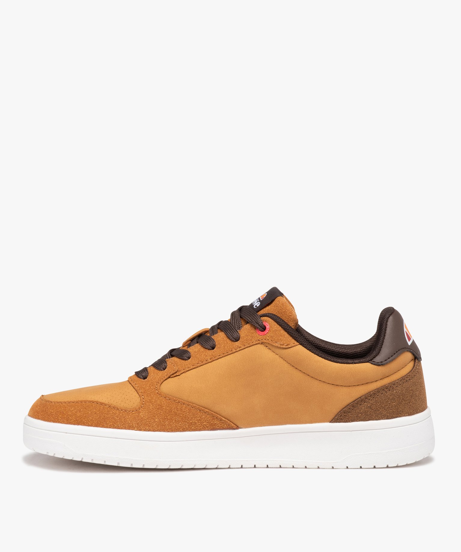 Baskets homme unies en suédine style casual - Ellesse camel | GEMO