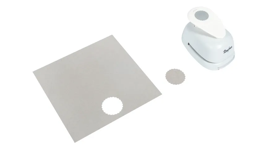 Rayher Motivstanzer rund mit Zierrand 3,16cm ø