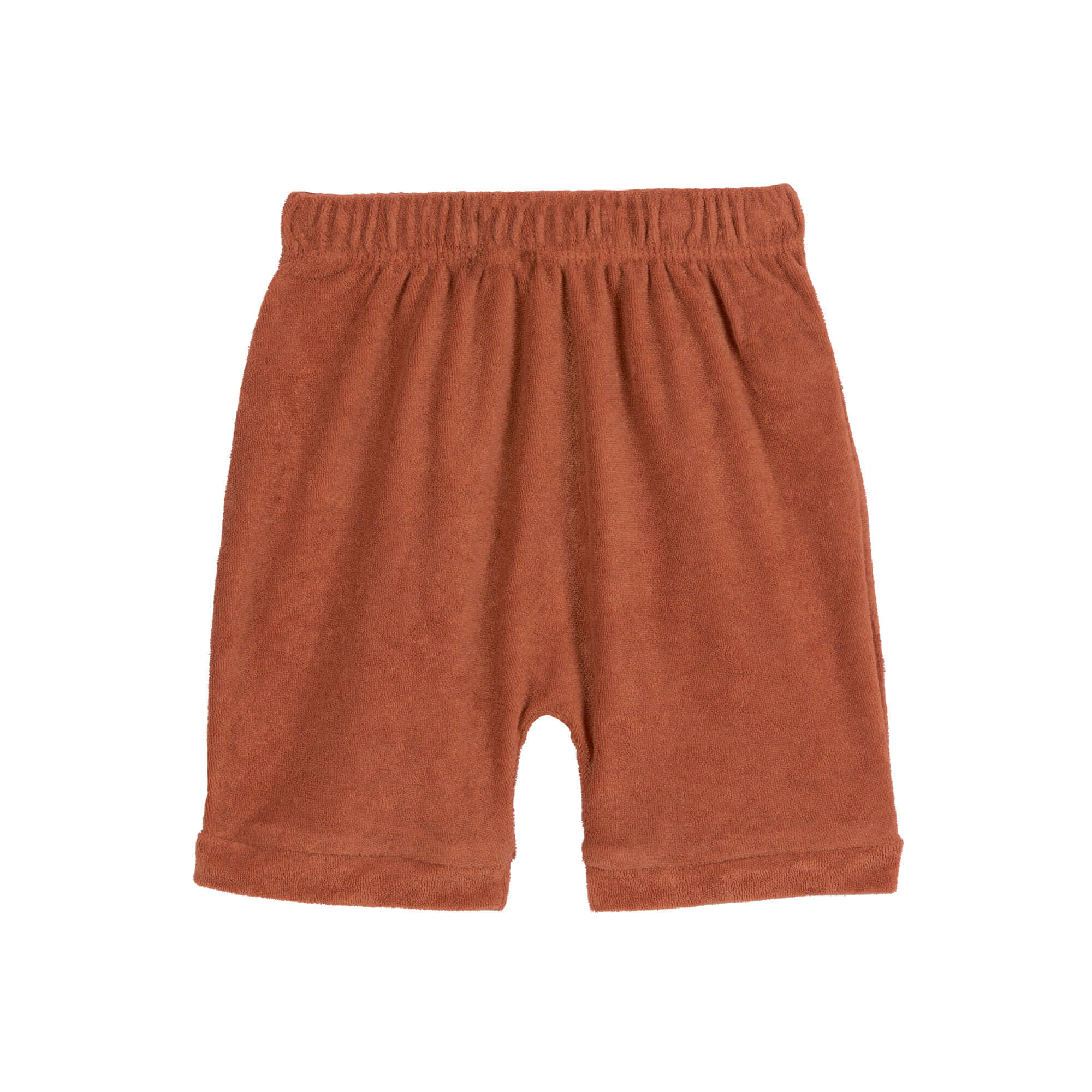 Frottee Shorts Kinder, Rostrot
