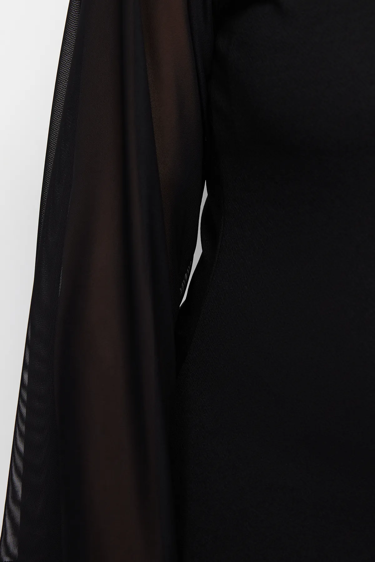 Trendyol Curve  Schwarzes einärmliges Mini-Strickkleid TBSSS24AH00036