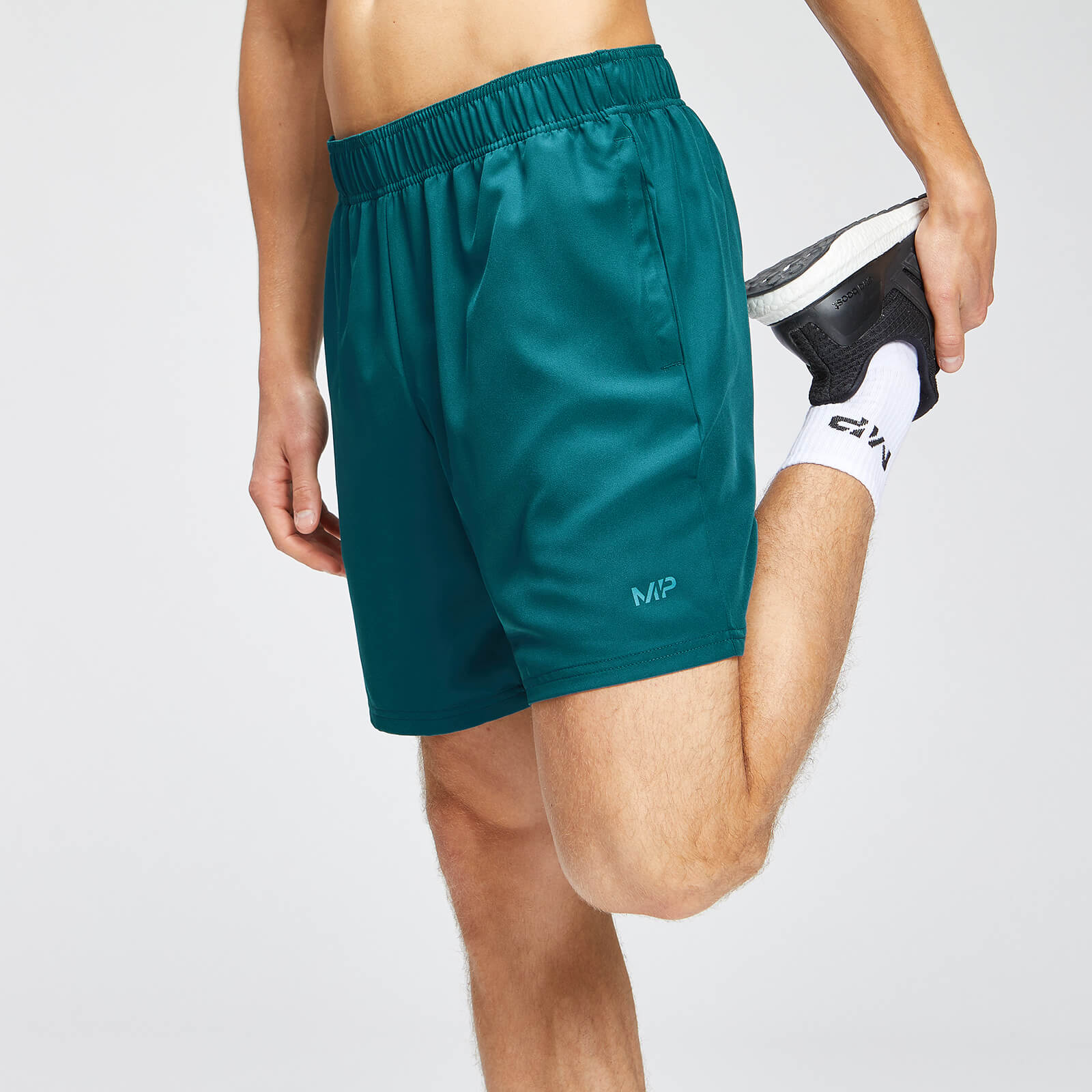 Short à imprimé répétitif MP Graphic Training pour hommes – Bleu sarcelle foncé