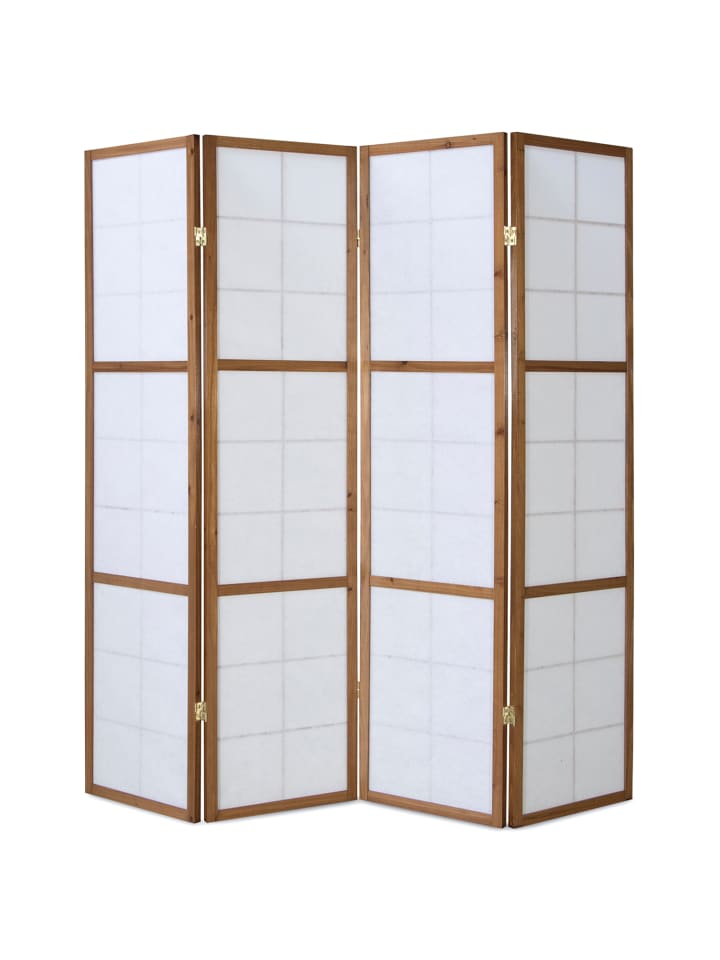 Homestyle4u 4-tlg. Paravent Shoji in Braun 176x175 cm günstig kaufen onesize