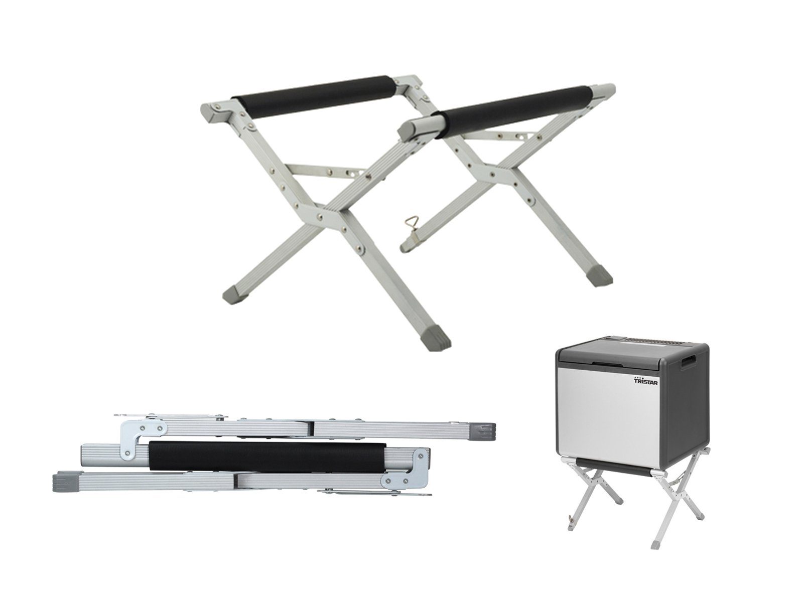 Tristar Elektrische Kühlbox, 19 l, mit Strom thermoelektrisch für Auto & Garten 12V 220-240V Klappständer