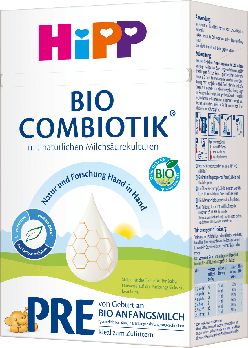 Anfangsmilch Pre Combiotik von Geburt an, 0,6 kg