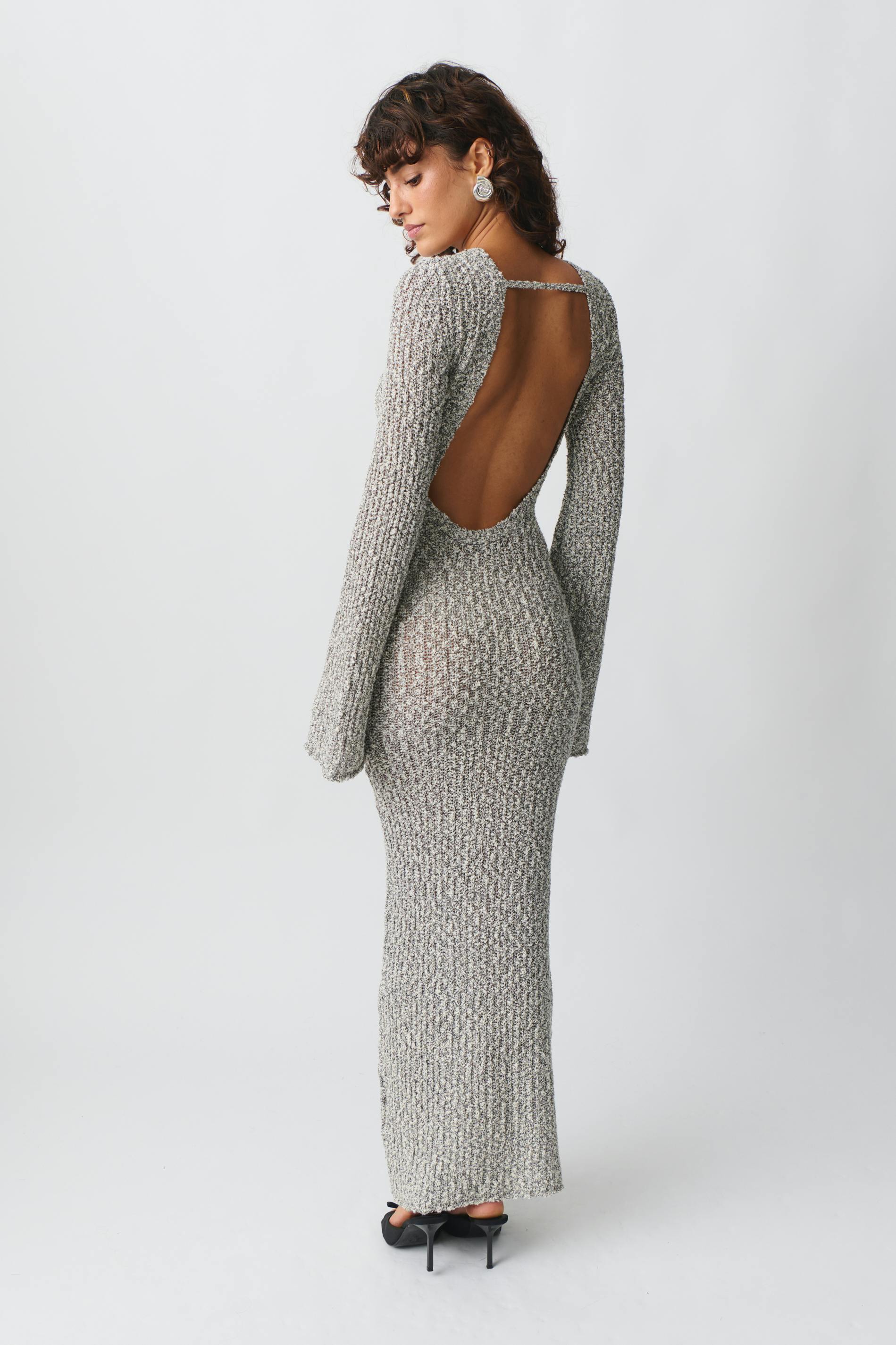 Slub knitted dress
