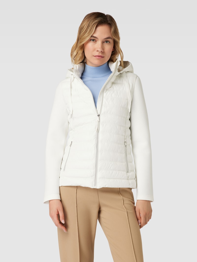 Jacke mit Two-Tone-Machart in offwhite