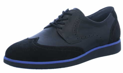 WALDLÄUFER Freizeit Schnürer schwarz Helvin schwarz/blau