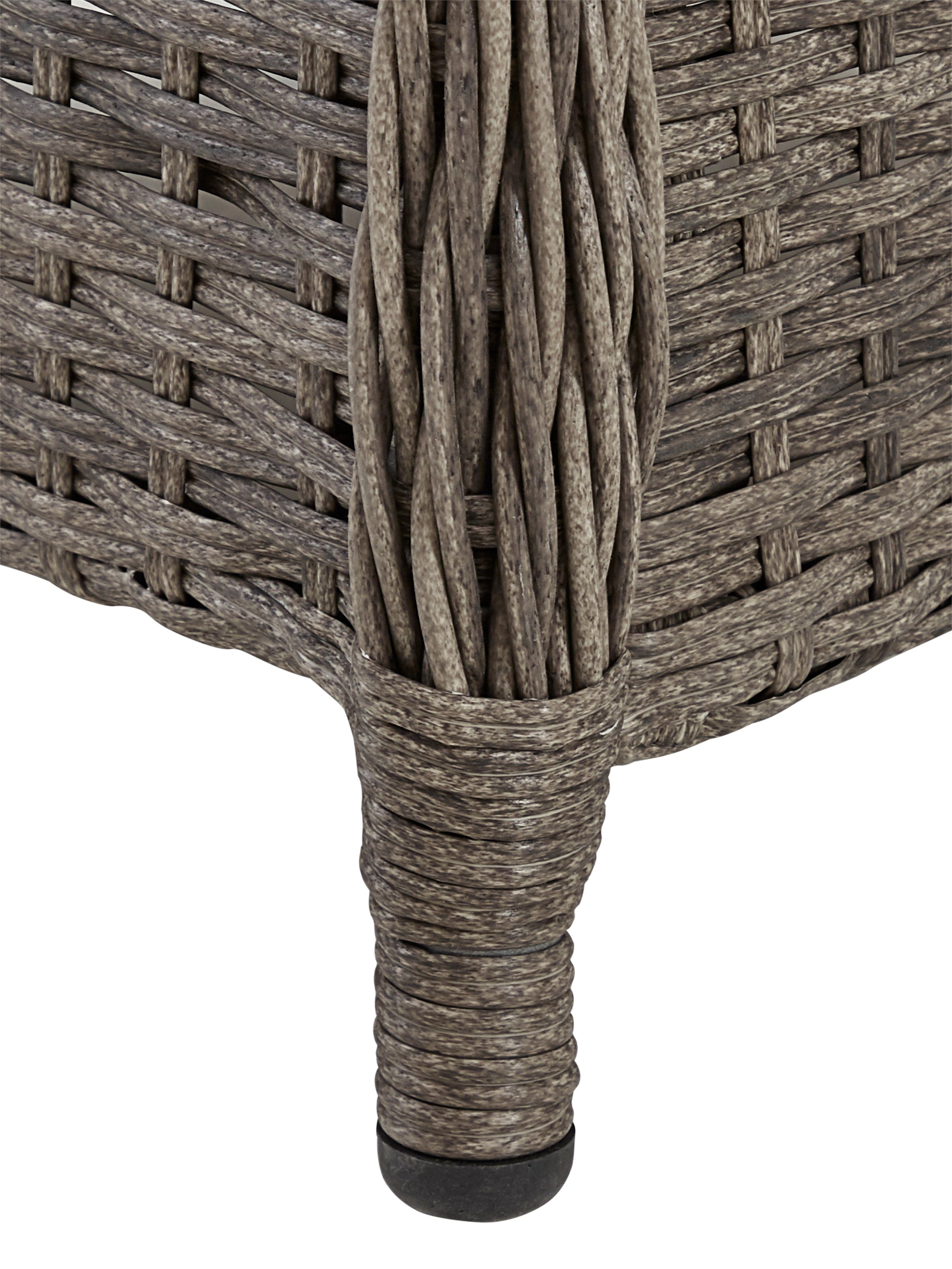 KONIFERA Garten-Essgruppe Kairo, (19-tlg., 6x Sessel, 1x Tisch 180x90x74 cm, Stahl/Polyrattan), inkl. Auflagen
