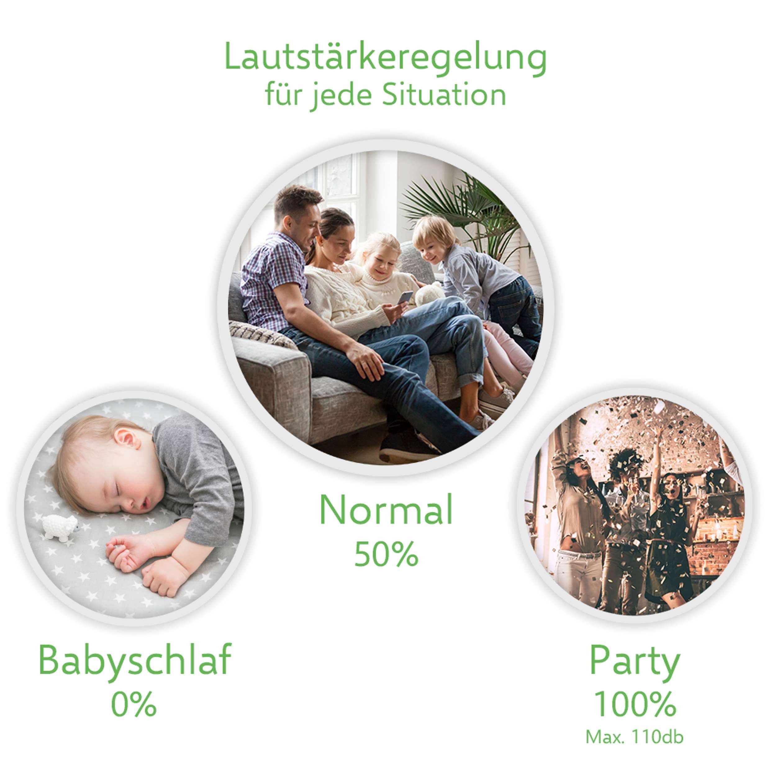 Elro Türklingel-Set DB3000-P1C1, 1 Empfänger, 52 Klingeltöne, (Komplett-Set, 2-tlg., Klingeldrücker und Empfänger), Drahtloses Türklingel Set Blinkende LED-Lampe