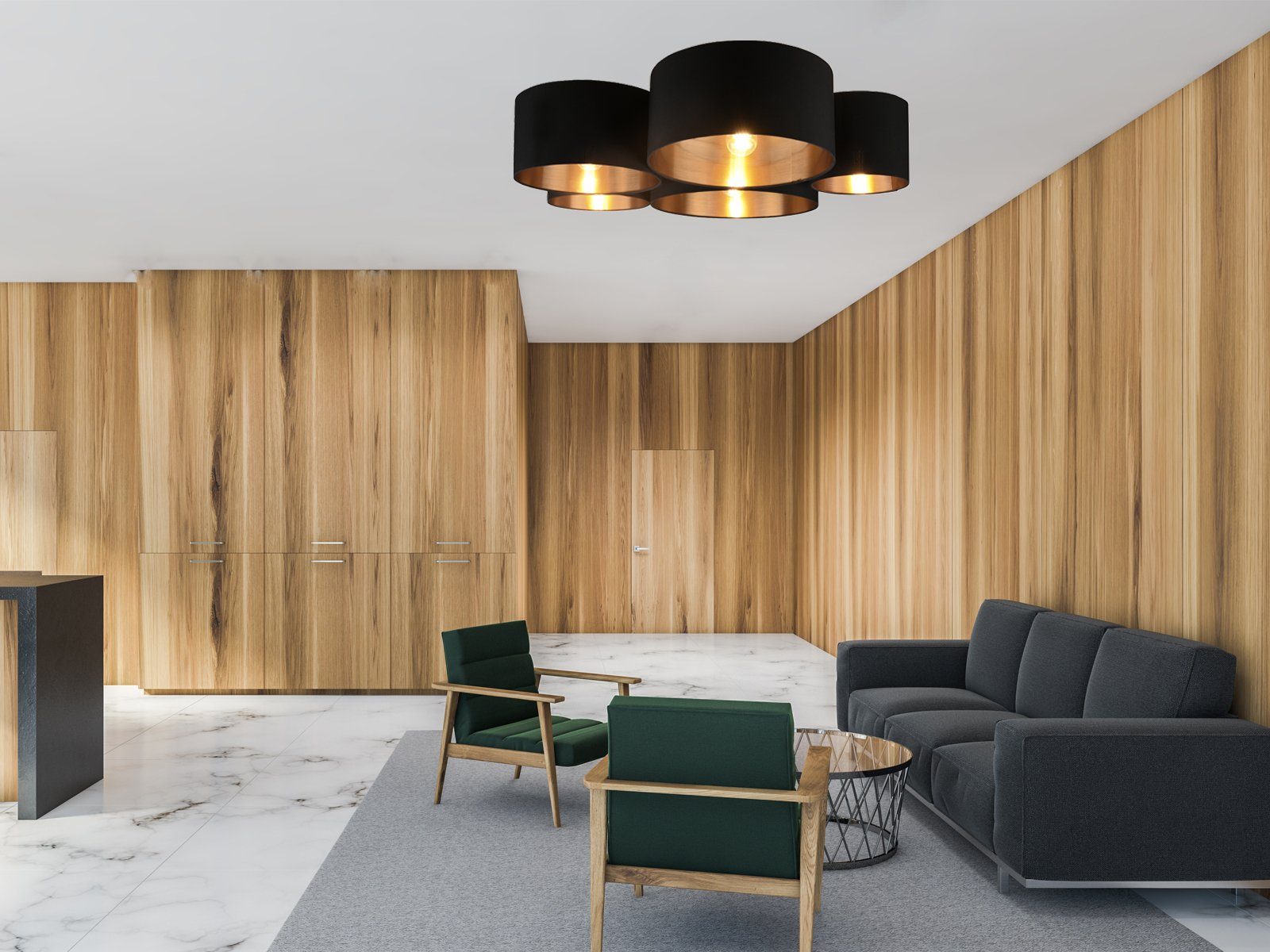 meineWunschleuchte Deckenleuchte, ohne Leuchtmittel, groß-e Designer-lampen über-n Esstisch-lampe Treppenhaus, Breite 90cm