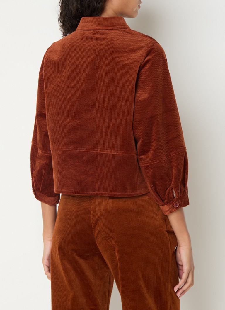 Blusa de veludo cotelê Sessùn Leone com bolsos no peito