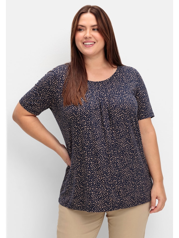 sheego Shirt in marine gemustert günstig kaufen