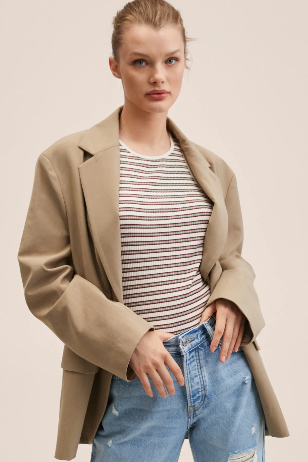 MANGO  27037128 Damen/Mädchen Mittelblau