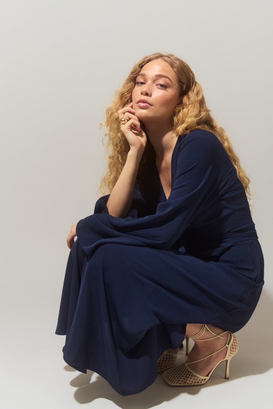 Midi wrap dress