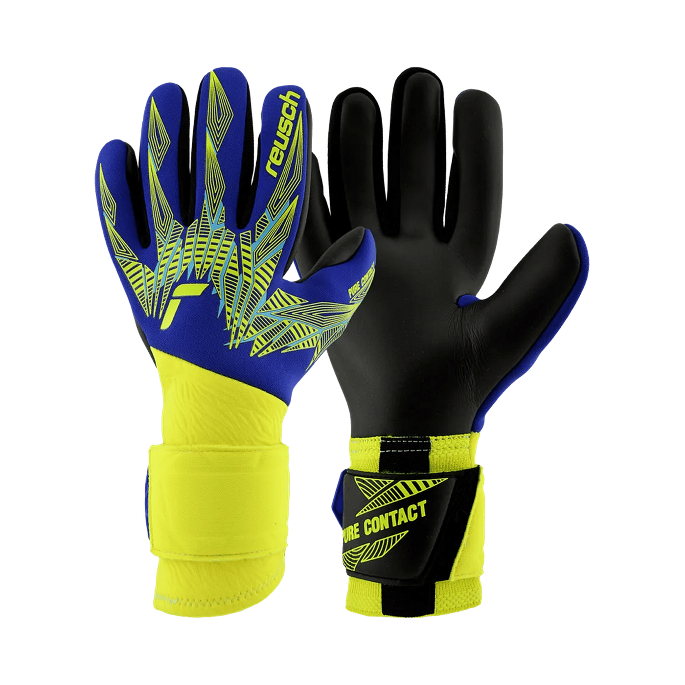 Reusch Pure Contact Gold X TW-Handschuhe Blau Gelb Schwarz F4947