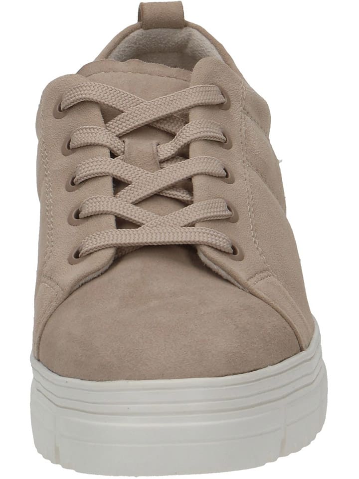 Caprice Leder-Sneakers in Beige günstig kaufen