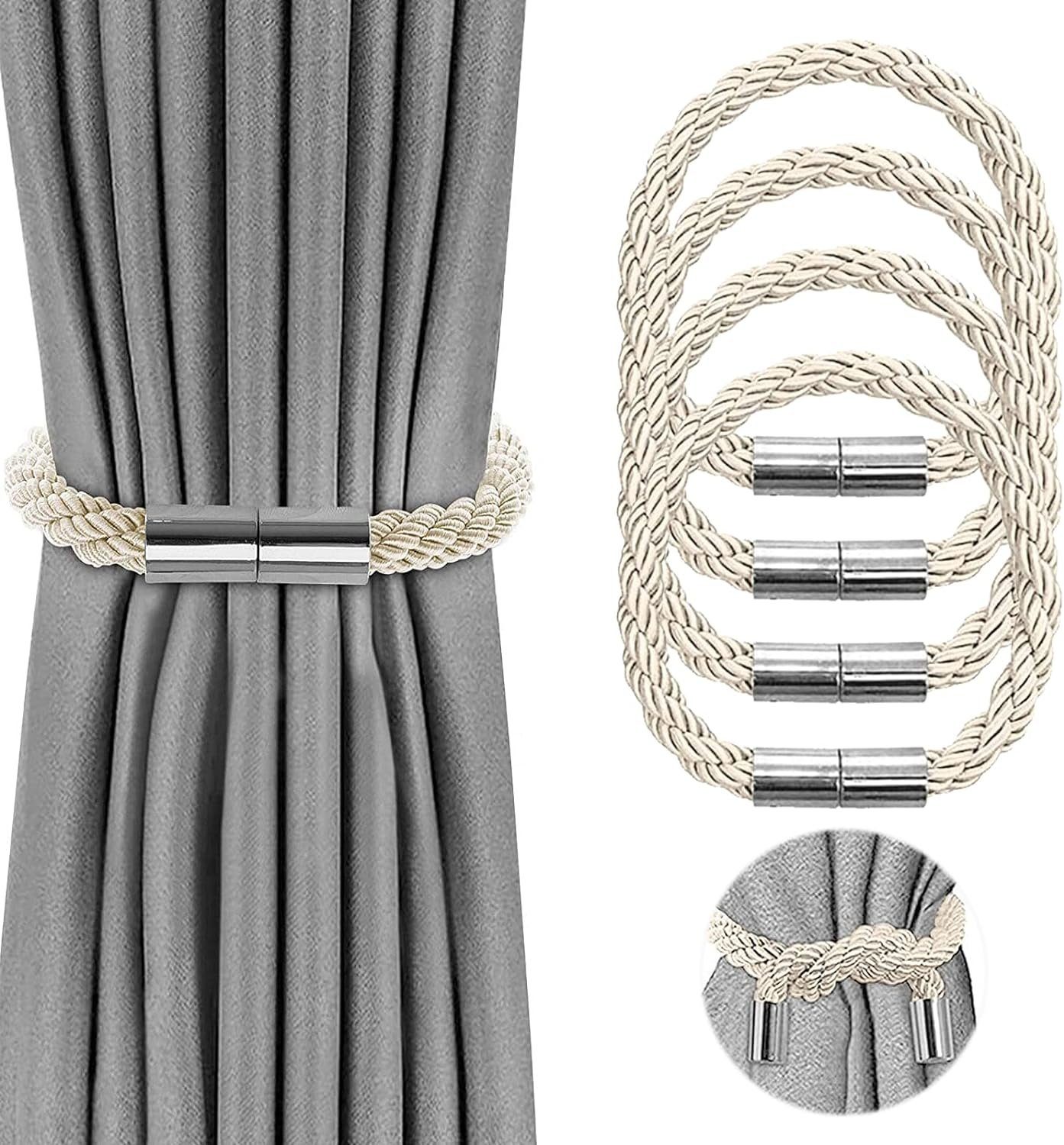 Raffhalter Vorhang Raffhalter Vorhang Clips(4 Stück Beige), Runxizhou, (4-tlg)