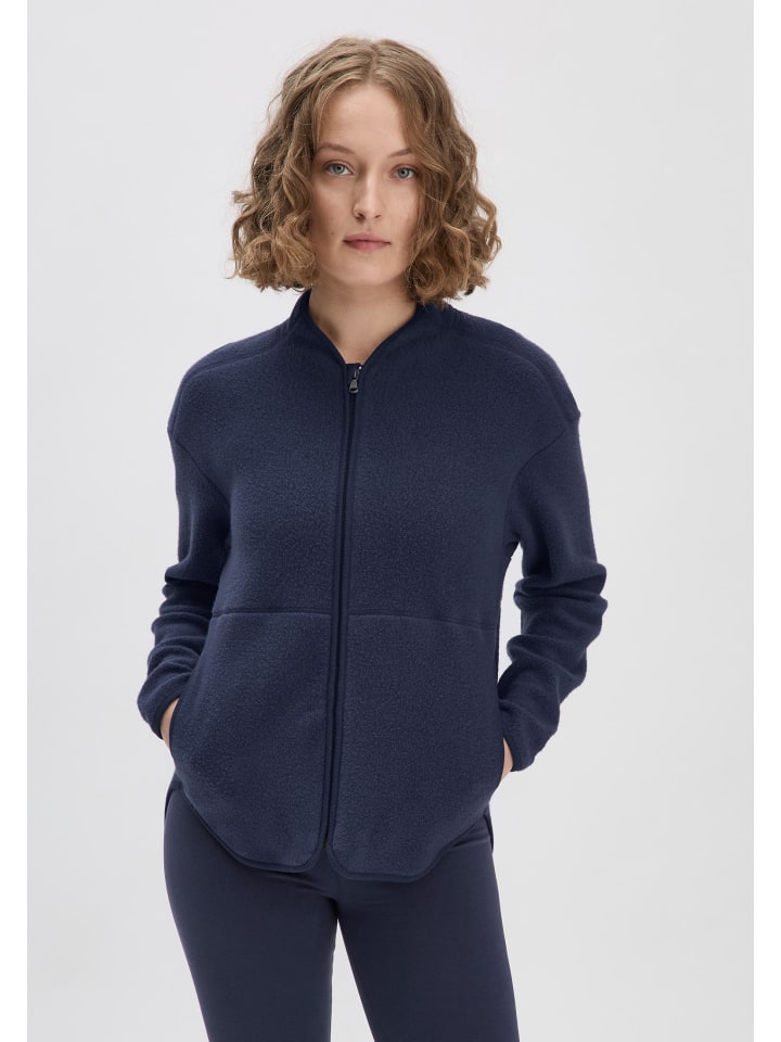 Hessnatur Fleece-Jacke in dunkelblau günstig kaufen