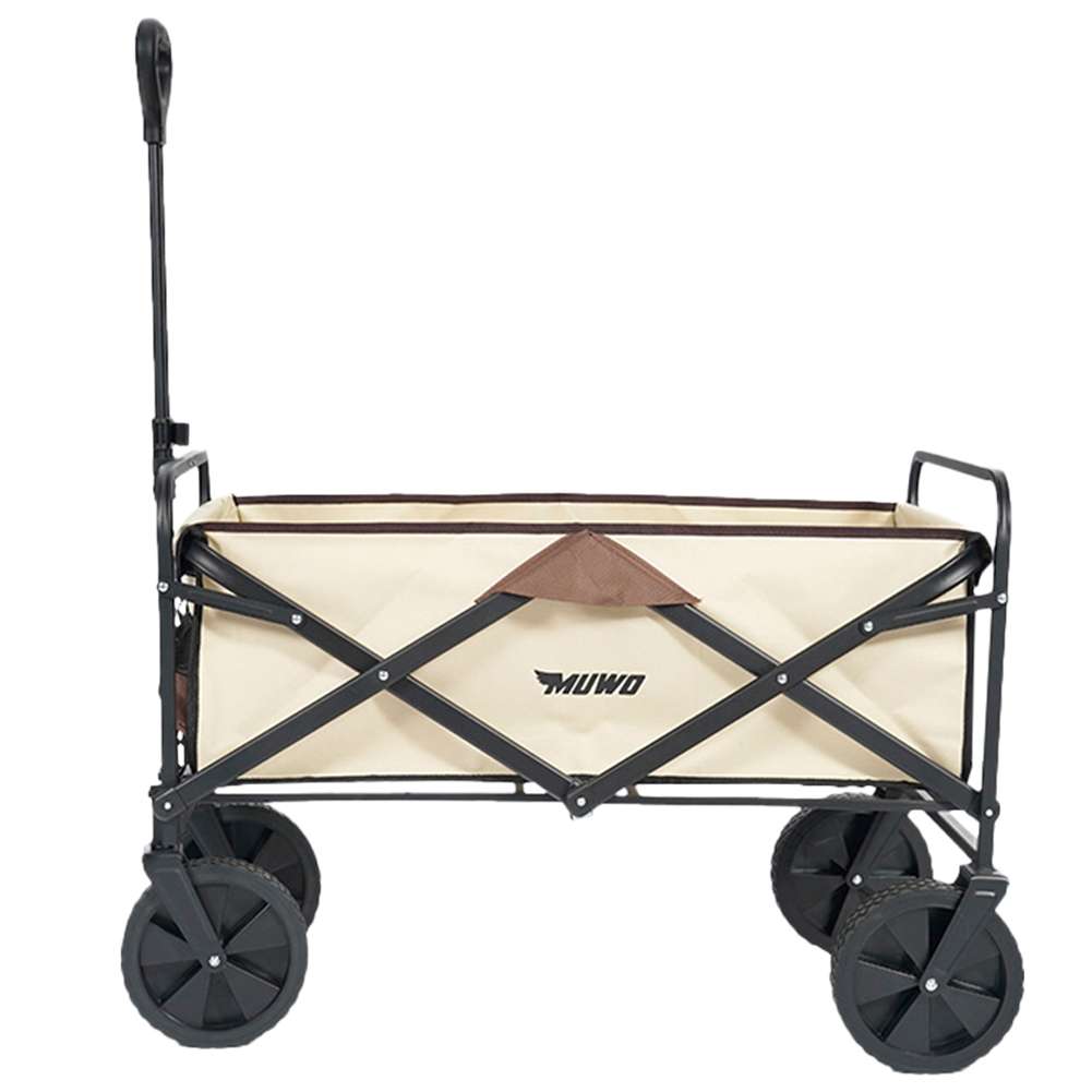 MUWO faltbarer Bollerwagen 100 L, max. 110 kg braun/beige