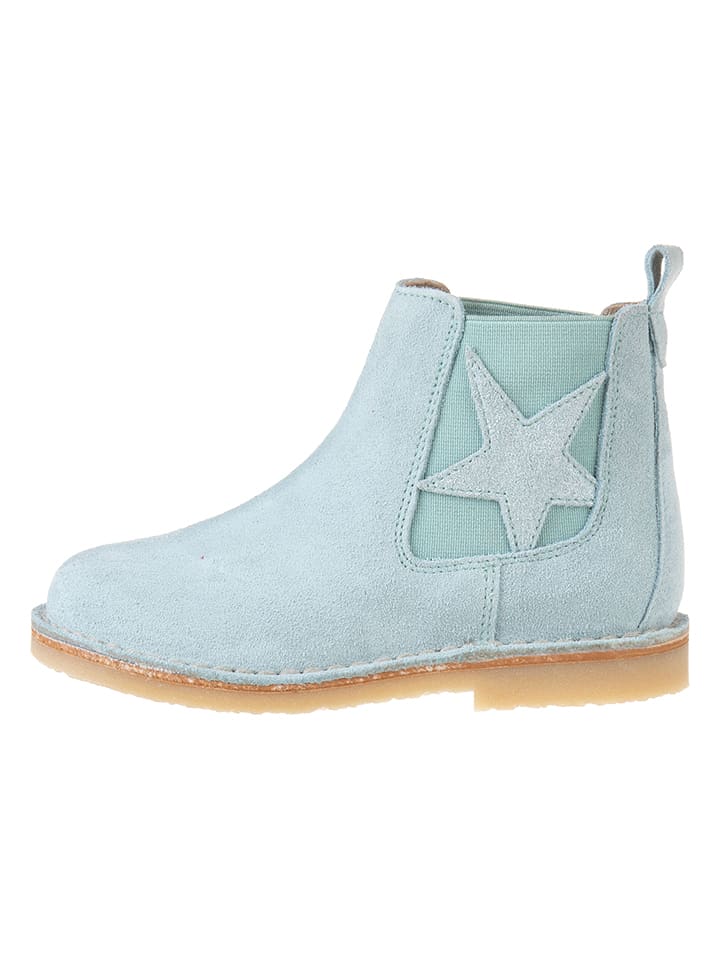 kmins Leder-Chelsea-Boots in Hellblau günstig kaufen