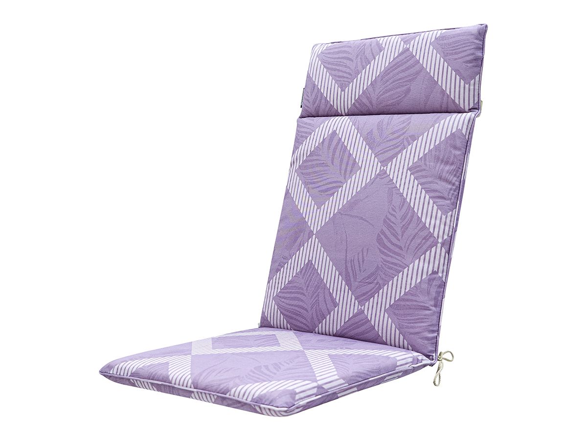 Madison Demi Lila 120 x 50 Gartenstuhlkissen mit hoher Rückenlehne