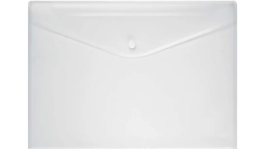 Aktenhülle mit Druckknopf PP A4 transparent weiss