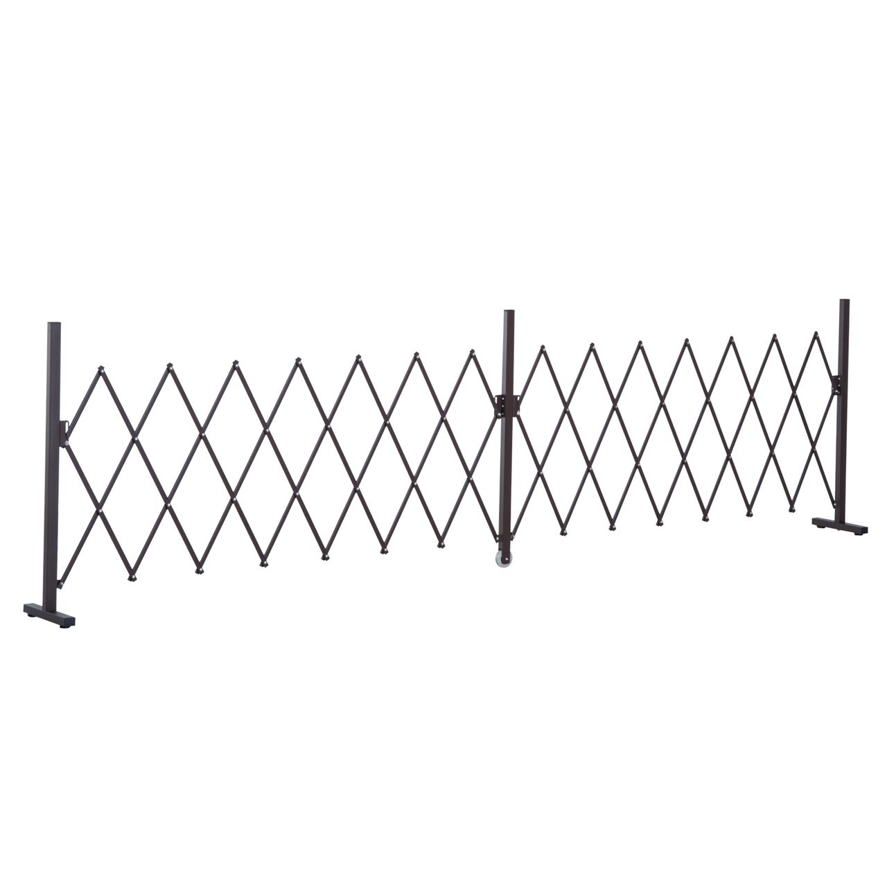 Outsunny Scherengitter Absperrgitter ausziehbar 52-405cm Garten Alu Braun