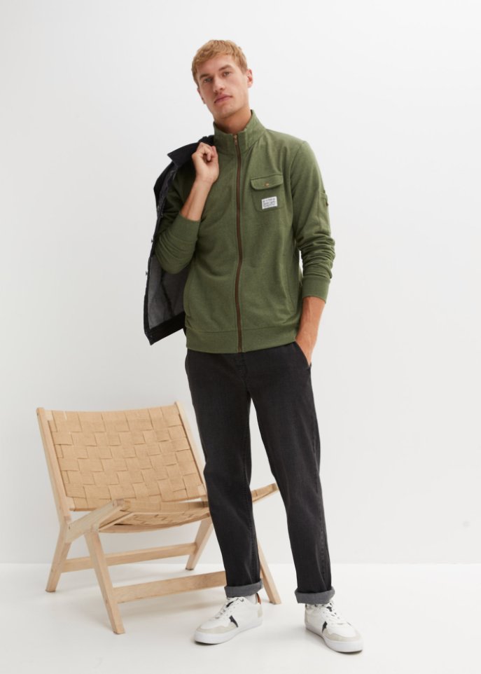 Sweatjacke mit recyceltem Polyester