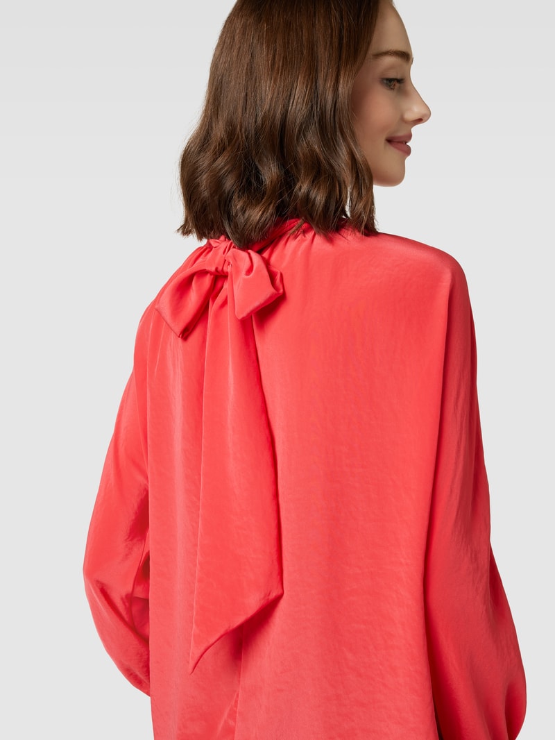 Bluse mit Schal-Element in rot