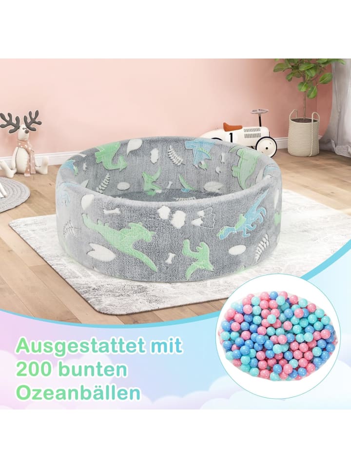 COSTWAY Bällebad für Baby mit 200 Bällen in Grau günstig kaufen onesize
