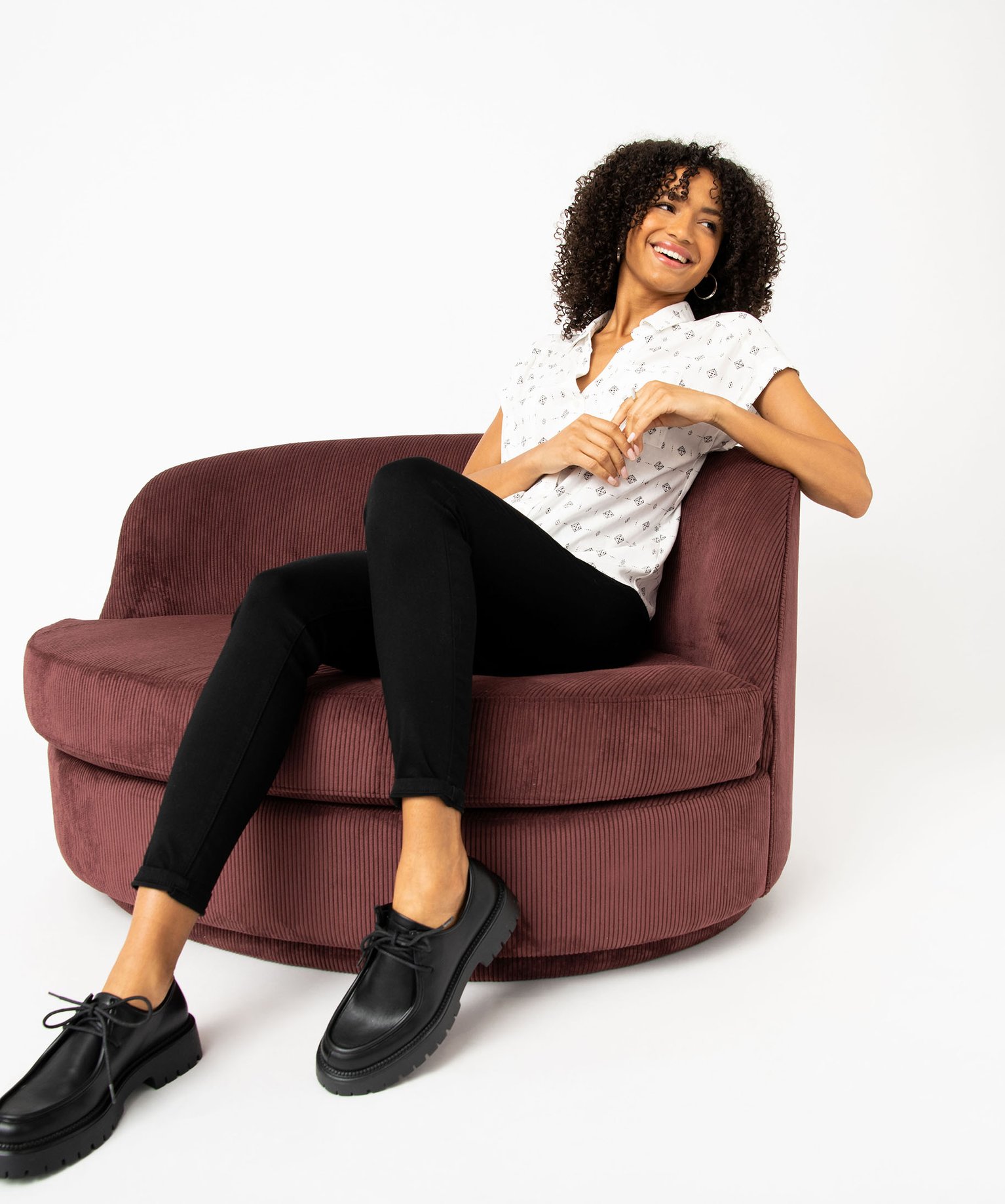 Jean Skinny taille haute stretch femme noir | GEMO