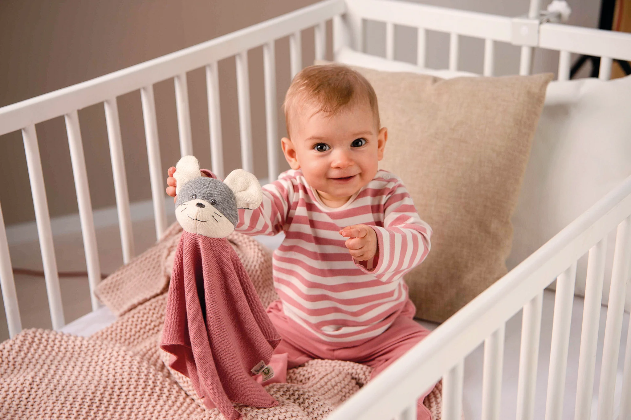 GOTS Set Langarm-Shirt u. Hose Esel Emmi Girl,Rosa