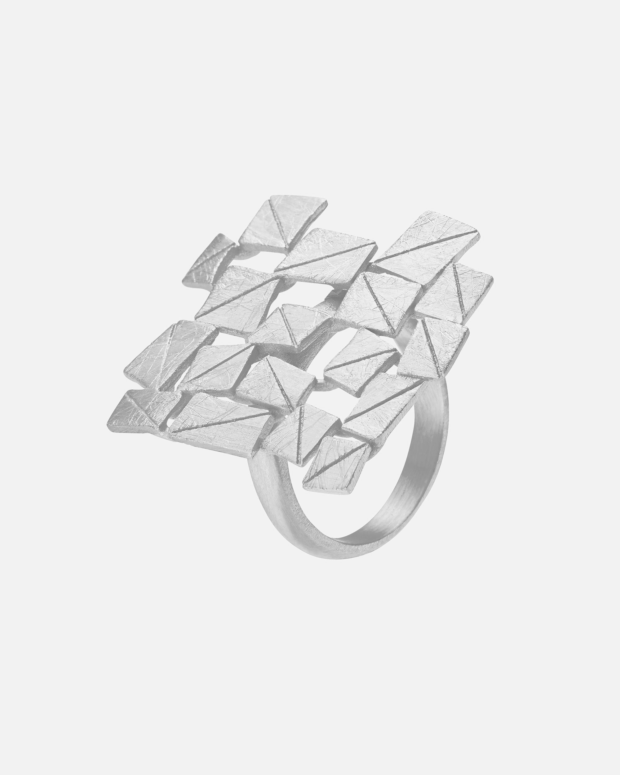 Heideman Partis ring matt silver color