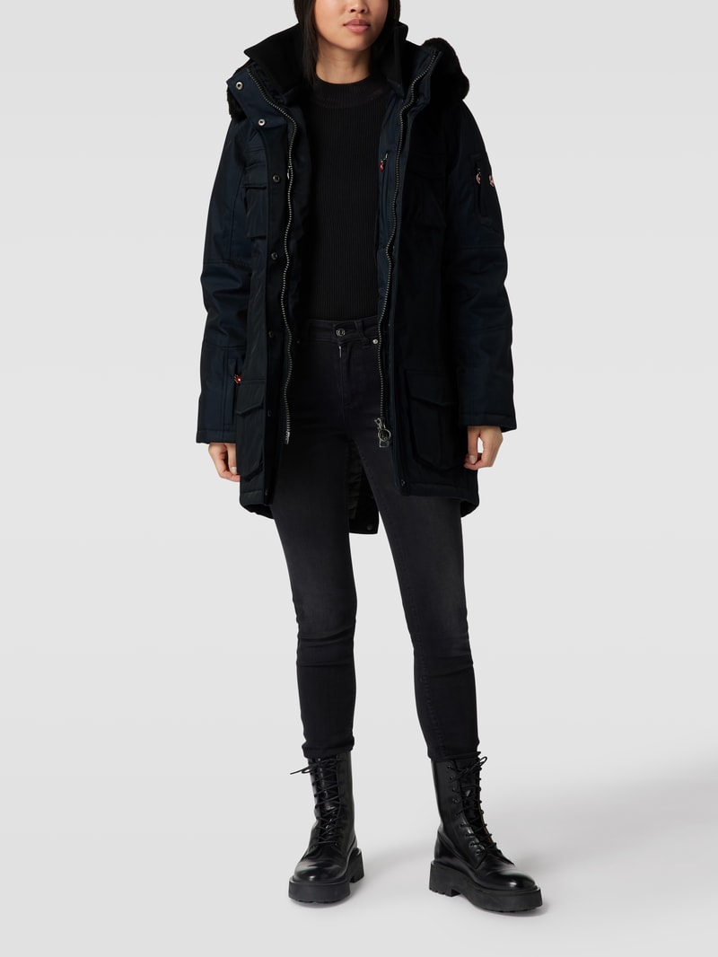 Funktionsjacke mit Label-Patch Modell 'Schneezauber' in marineblau